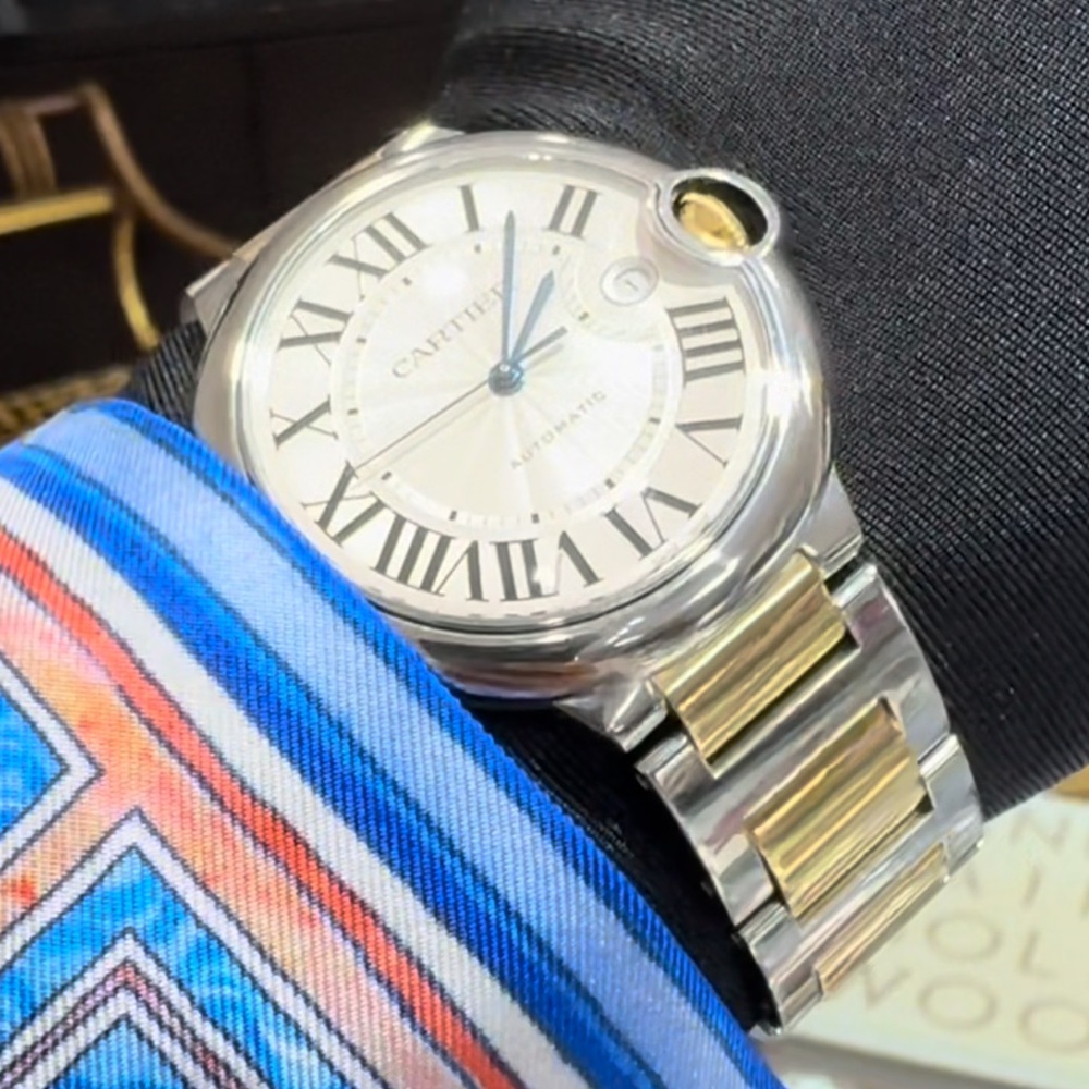 Cartier Two-Tone Silver and Gold Men's Watch
